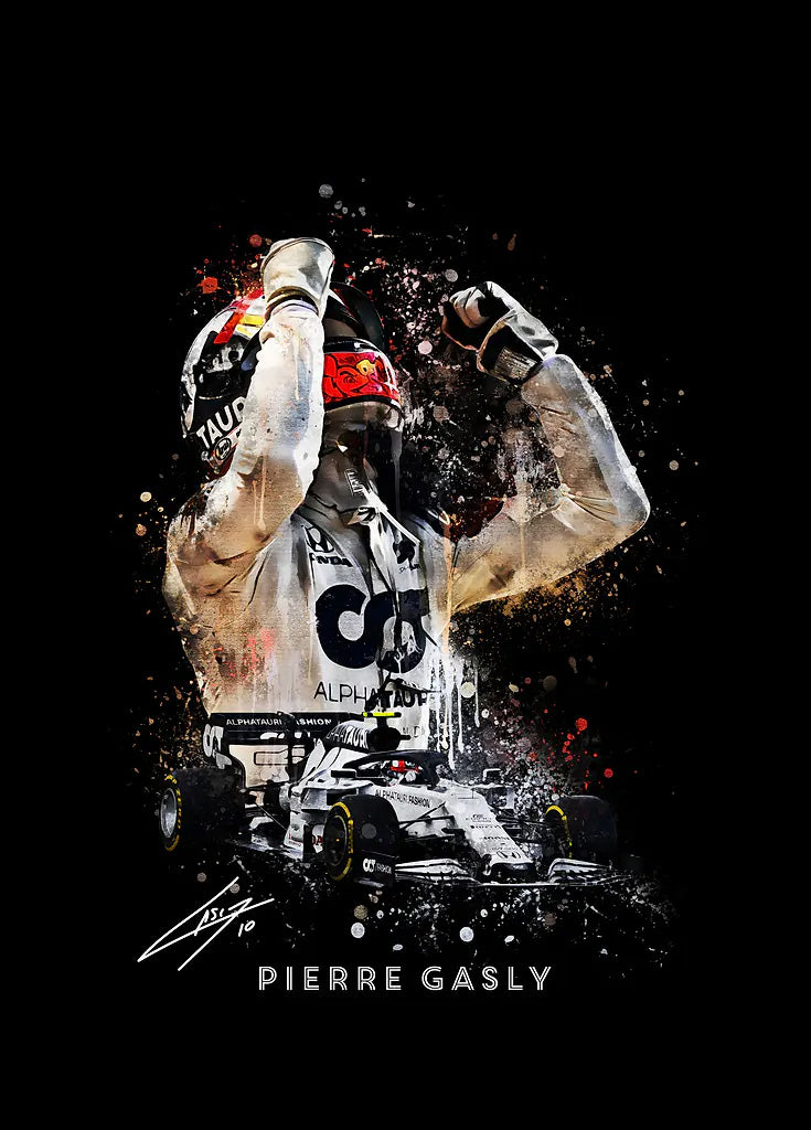 Pierre Gasly metal poster artwork